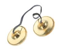 CORHAD Platillo De Impacto Manual Pequeño De Cobre Puro Para Meditación y Yoga, Instrumento De Percusión Campanas Portátil Para Adultos, Platillos De Dedo Para Concentración y Relajación