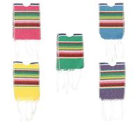 CORHAD Ponchos Varios Botellas Cerveza de Algodón de para en Colores, 5 Piezas para como Cinco de Mayo y Atractivos de Fiestas Picnics