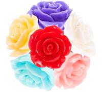 CORHAD Porta Gemas para Pintar Forma de Rosa, Herramienta de Plástico y Imán para Fijar Dibujos Gemas en Diy, Diseño Compacto y Pack de 6 Piezas