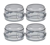 CORHAD Protector de Perillas de Estufa de Gas para Seguridad Infantil, 4 Piezas de Plástico Resistentes para Cocina y Horno, Evita Accidentes Niños
