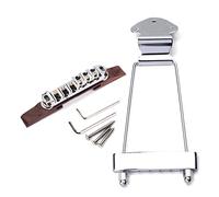 CORHAD Puente De Plata Para Guitarra De Jazz Archtop Cordal Ajustable De Altura Puente De Guitarra De Jazz Semi Hueco