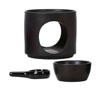 CORHAD Quemador de Aroma de Cerámica para Aceite Esencial con Bandeja para Velas Diseño Elegante y Compacto para Hogar Relajación