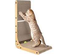 CORHAD Rascador Vertical para Gatos con Estructura de Madera y Campanas Tablero para Afilar Interior para Gatos con Diseño Estable y Decorativo Color Aleatorio Color Aleatorio