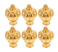 CORHAD Remates Decorativos para Barra de Cortina Oro, 6 Piezas, Accesorios para Cortinas de Ventana, Extremos de Barra de Metal, Protección contra Suciedad, Uso Versátil para Hogar