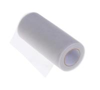 CORHAD Rollo de Tela de Tul Artesanal para Decoración de Boda Color Gris Claro Material de Dacron Fácil de Cortar No se Deshilacha Adecuado para Lazos en Sillas
