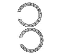 CORHAD Roseta de Boca de Guitarra Acústica 41 Pulgadas, 2 Piezas de Calcomanía de Pvc para Orificio de Sonido, Accesorio Decorativo Resistente para Guitarra Clásica y Acústica