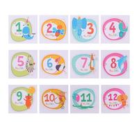 CORHAD Set de Pegatinas de Progresos Mensuales para Bebés Adhesivos de Animales para Fotos de Recién Nacidos Accesorios Seguros y Duraderos para Registrar el Primer Año del