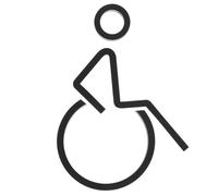 CORHAD Símbolo de Silla de Ruedas Letrero Acrílico Señal de Baño Accesible Fácil de Instalar para Discapacitados para Baños y Aseos en Elevadores y Otros Lugares