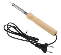 CORHAD Soldador portátil eléctrico 40 W con mango de madera, enchufe redondo estándar europeo 220 V y punta puntiaguda, para tareas de grabado y marcaje