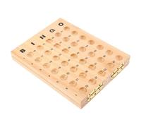 CORHAD Soporte de Bingo de Madera Maciza 75 Ranuras Plegable, Organizador para Juegos y Fiestas Familiares, Educativo Montessori para Niños, Accesorio para Matemáticas y Conteo, Portátil