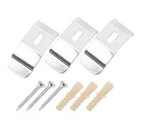 CORHAD Soportes de Fijación para Cortinas y Persianas Estructura Metálica, 3 Unidades para Estores Venecianos y Aplicaciones en Ventanas Rejilla