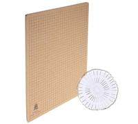 CORHAD Tabla de Macramé de Corcho 28x38 Cm Rejilla Impresa, Juego de 30 Alfileres en T de Acero Inoxidable para Proyectos de Nudos y Artesanías de Cuerda, Ligera y Portátil