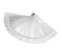 CORHAD Tablero Plegable en Forma de Abanico Plástico Transparente para Práctica y Exhibición de Uñas Postizas 50 Piezas para Uso en Casa y Vitrinas