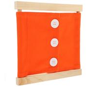 CORHAD Tablero Sensorial para Habilidades para Vestir Botón Grande Naranja Juguete Educativo Montessori para Preescolar Desarrollo Motriz Fino y Cognitivo Adecuado para Pequeños y