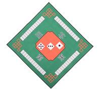 CORHAD Tapete de Juego de Dominó y Mahjong Cuadrado Verde de Goma Gruesa Antideslizante para Mesa de Cartas Efecto Decorativo Adecuado para Juegos en Casa