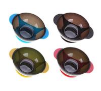 CORHAD Tazón para Mezclar Tinte Cabello de Silicona Antideslizante y Anti-vuelco, Pack de 4 Piezas para Peluquería Profesional y Salones de Belleza