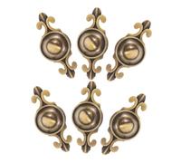 CORHAD Tiradores de Cajón Vintage de Latón Antiguo Pomos Redondos para Armarios 6 Piezas Estilo Europeo para Cocina Baño y Dormitorio Perillas Metálicas Resistentes y Funcionales