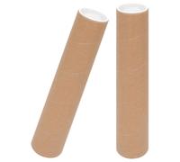 CORHAD Tubo de Almacenamiento para Pósteres y Dibujos, 3 Pulgadas de Diámetro X 30 Cm de Longitud, Paquete de 2 Tubos de Papel Grueso con Tapas de Extremo, Resistente para Transporte