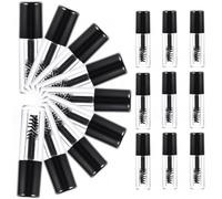CORHAD Tubos de Rímel Vacíos Recargables Diseño Transparente de Acrílico Negro 20 0.8ml Fácil de Ver Volumen Adecuado para Pestañas para Viajes y Uso Diario