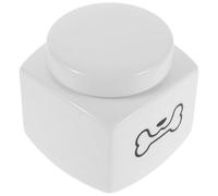 CORHAD Urna para Cenizas de Mascotas de Cerámica Blanca Diseño de Hueso para Perros y Gatos, Capacidad 500 Ml, Caja Conmemorativa Resistente y Decorativa para Recuerdo de Pérdida Animal