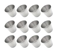CORHAD Vasos Portátiles Color Plata de Acero Inoxidable 12 sin Rebabas, Fáciles de Llevar Capacidad 45ml para Licor y Whisky para Picnic y Camping