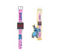 Coriex Reloj digital LED Stitch para niños, fecha y hora