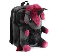 corimori 1857 Mochila de Peluche Ruby el Unicornio Punk 40 cm Saco para Niña, Mujer, Color gris oscuro - Rosa