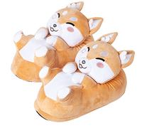 corimori Akito el Perro Shiba Inu Zapatillas De Casa Mujer (10 + Modelos) Talla Única 34-44, Color Beis (1847)