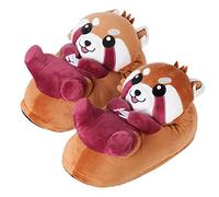corimori Ponva el Panda Rojo Zapatillas De Casa Mujer (10 + Modelos) Talla Única 34-44, Color Marrón-Rojo (1847)