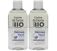 Corine de Farme - Loción Desmaquillante Ojos Bifásico BIO ECOCERT - Limpieza Facial Hipoalergénica - Cosmético Natural - Francia - Pieles Sensibles 150ml (Paquete de 2)