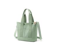 CORIOS Bandolera de Lona para Mujer Gran Capacidad Bolso Shopper Ligero Multifuncional de Hombro Verde