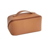 CORIOS Bolsa de Cosméticos para Mujeres Gran Capacidad Bolso de Tocador Impermeable Bolsa de Maquillaje Bolso Portátil del Lavado del Viaje para Viajes Baño Almacenamiento Marrón