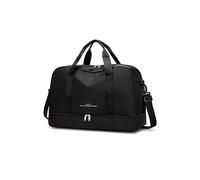 CORIOS Bolsa de Fitness Bolsa de Viaje de Gran Bolsa de Mano Equipaje Bolsa de Natación Bolsa de Gimnasio con Compartimento Zapatos para Playa Bolsa Fin de Semana para Hombres y Mujeres Negro