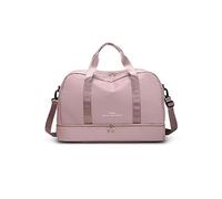 CORIOS Bolsa de Fitness Bolsa de Viaje de Gran Capacidad Bolsa de Mano Equipaje Bolsa de Natación Bolsa de Gimnasio con Compartimento Zapatos para Playa Bolsa Fin de Semana para Hombres y Mujeres Rosa