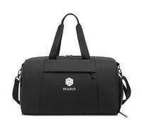 CORIOS Bolsa de Fitness Bolsa de Viaje de Gran Capacidad Oxford Bolsa de Mano Equipaje Bolsa de Natación Bolsa de Gimnasio con Compartimento Zapatos Bolsa Fin de Semana para Hombres y Mujeres Negro