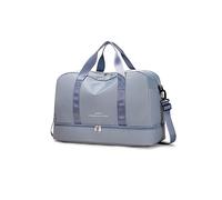 CORIOS Bolsa de Fitness y Viaje de Gran Capacidad - Equipaje de Mano Con Compartimento para Zapatos - Bolsa de Natación y Gimnasio para Playa y Fin de Semana - Para Hombres y Mujeres - Azul