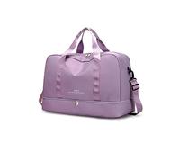 CORIOS Bolsa de Fitness y Viaje de Gran Tamaño - Equipaje de Mano Con Compartimento para Zapatos - Bolsa de Natación y Gimnasio para Playa y Fin de Semana - Para Hombres y Mujeres - Morado