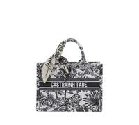 CORIOS Bolsa de Mano con Motivos Étnicos Estampados para Mujer Bolso de Hombro para Estilo Boho Maletín Bolso para Ordenador Portátil Tote de Lona para Vacaciones Citas Viajes Negro S