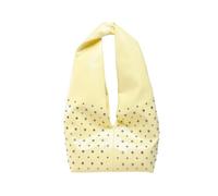 CORIOS Bolsa de Mano para Mujer Bolso de Hombro en PU Cuero Bolso Bajo el Brazo con Diseño de Tachuelas Bolsa Shopper con Capacidad Media Moda Tote para Compras Viajes Trabajo Amarillo