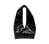 CORIOS Bolsa de Mano para Mujer Bolso de Hombro en PU Cuero Bolso Bajo el Brazo con Diseño de Tachuelas Bolsa Shopper con Capacidad Media Moda Tote para Compras Viajes Trabajo Negro
