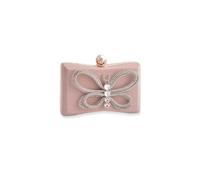 CORIOS Bolsa de Noche de Mariposa Diamantes de Imitación Clutch para Mujer Bolso de Boda Bolso de Fiesta Pequeña Lentejuelas Bolsos Bandolera Elegante Bolso de Hombro Rosa