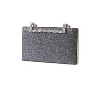 CORIOS Bolsa de Noche para Mujer Bolso de Fiesta Brillante Bling Bolso de Mano Bolsa de Cadena Bolso de Hombro Elegante Bolso Bandolera para Fiesta de Graduación Boda Banquete Gris Plata