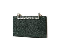CORIOS Bolsa de Noche para Mujer Bolso de Fiesta Brillante Bling Bolso de Mano Bolsa de Cadena Bolso de Hombro Elegante Bolso Bandolera para Fiesta de Graduación Boda Banquete Verde Oscuro