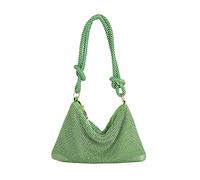 CORIOS Bolsa de Noche para Mujer Bolso de Fiesta Diamantes de Imitación Clutch Bolso de Hombro Bolsas de Mensajero Bolsos Bandolera para Fiesta de Graduación Banquete Boda Verde