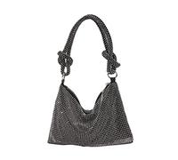 CORIOS Bolsa de Noche para Mujer Bolso de Fiesta Diamantes de Imitación Clutch Bolso de Hombro Bolsas de Mensajero Bolsos Bandolera para Fiesta de Graduación Banquete Boda Negro