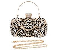 CORIOS Bolsa de Noche para Mujer Bolso de Fiesta Diamantes de Imitación Clutch Bolso de Hombro Bolsos Bandolera Bolsas de Mensajero para Fiesta de Graduación Banquete Boda Negro