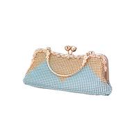 CORIOS Bolsa de Noche para Mujer Bolso de Fiesta Diamantes de Imitación Clutch Bolso de Hombro Pequeña Bolso de Boda Bolsos Bandolera para Fiesta de Graduación Boda Banquete Azul Claro