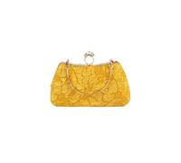 CORIOS Bolsa de Noche para Mujer Bolso de Fiesta Perlas Clutch Bolso de Boda Bolso de Hombro con Cadena Desmontable Bolsos de Embrague Pequeña Elegante Bolsos Bandolera para Fiesta Banquete Amarillo
