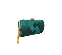 CORIOS Bolsa de Noche para Mujer Clutch con Fleco Borlas Vintage Retro Bolso de Hombro Bolso de Boda Partido Fiesta Baile Ceremonia Fiesta de Coctel Bolsos Bandolera Verde