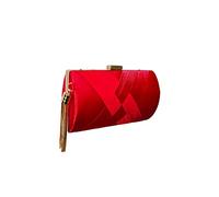 CORIOS Bolsa de Noche para Mujer Clutch con Fleco Borlas Vintage Retro Bolso de Hombro Bolso de Boda Partido Fiesta Baile Ceremonia Fiesta de Coctel Bolsos Bandolera Rojo